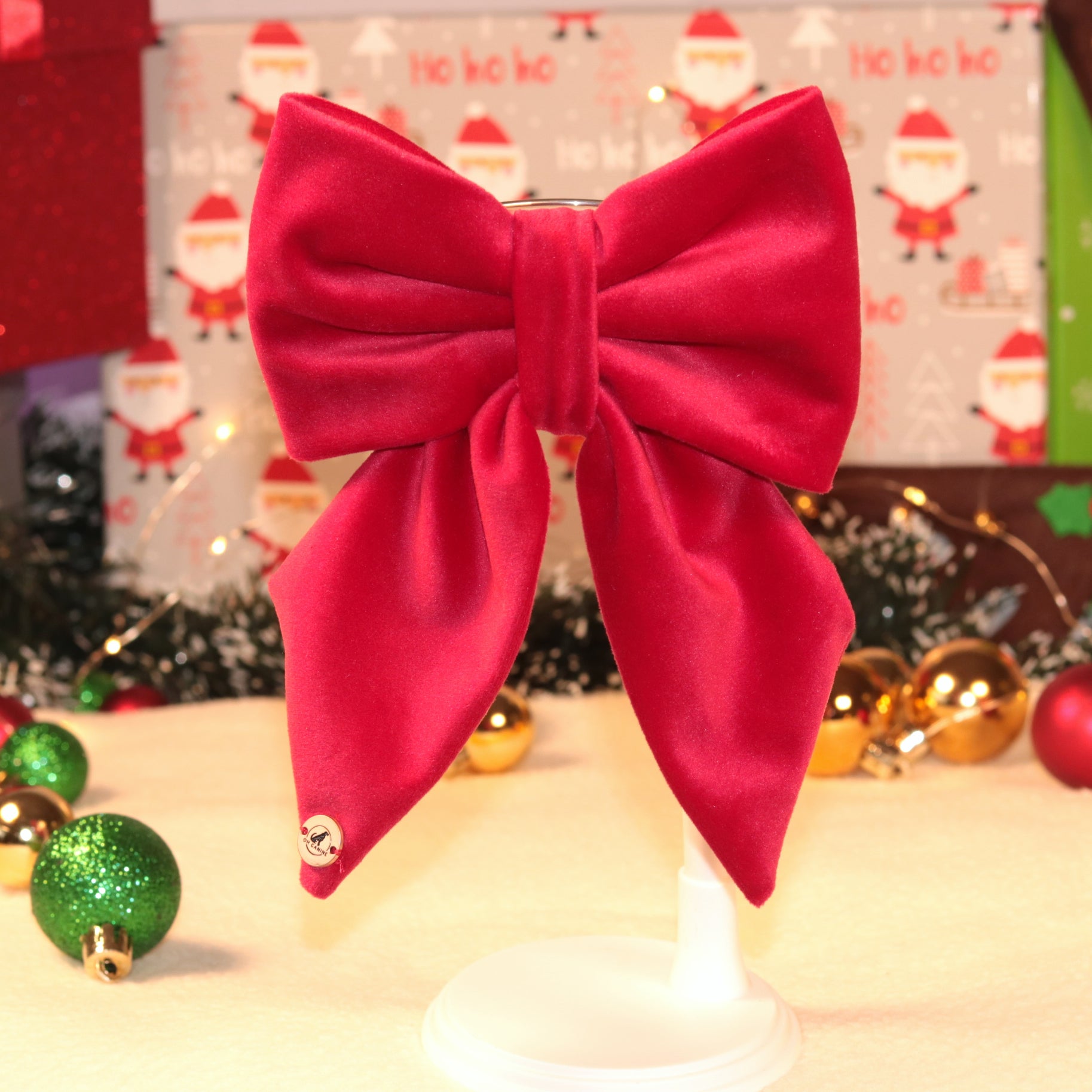 Christmas Red velvet Handmade Sailor bowtie for your pets