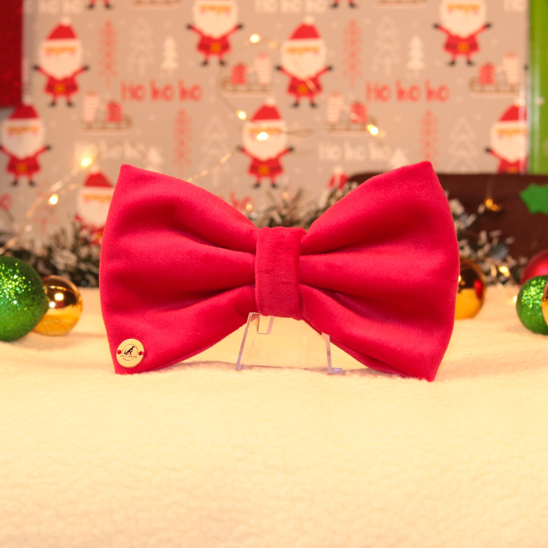 Holiday Red velvet Bow tie