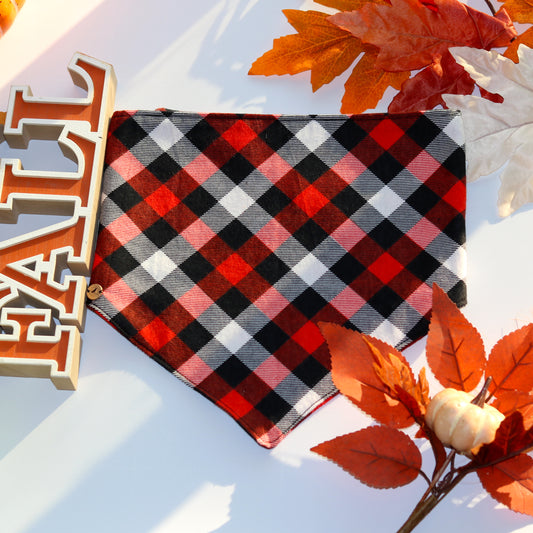 Red And Black Plaid Bandana