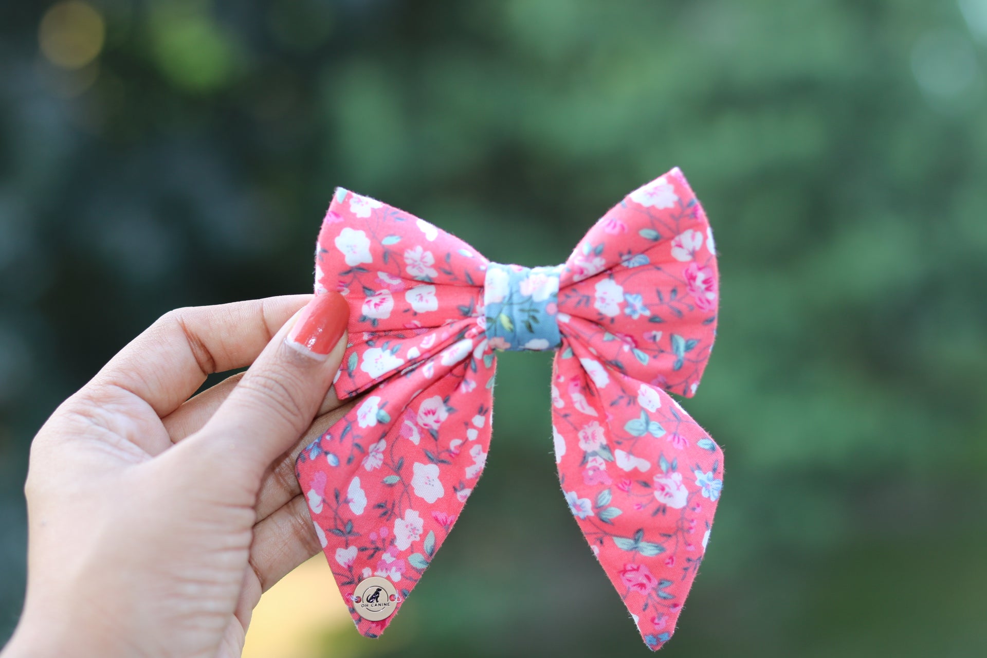 Coral Blossom Handmade Sailor bowtie for your pets