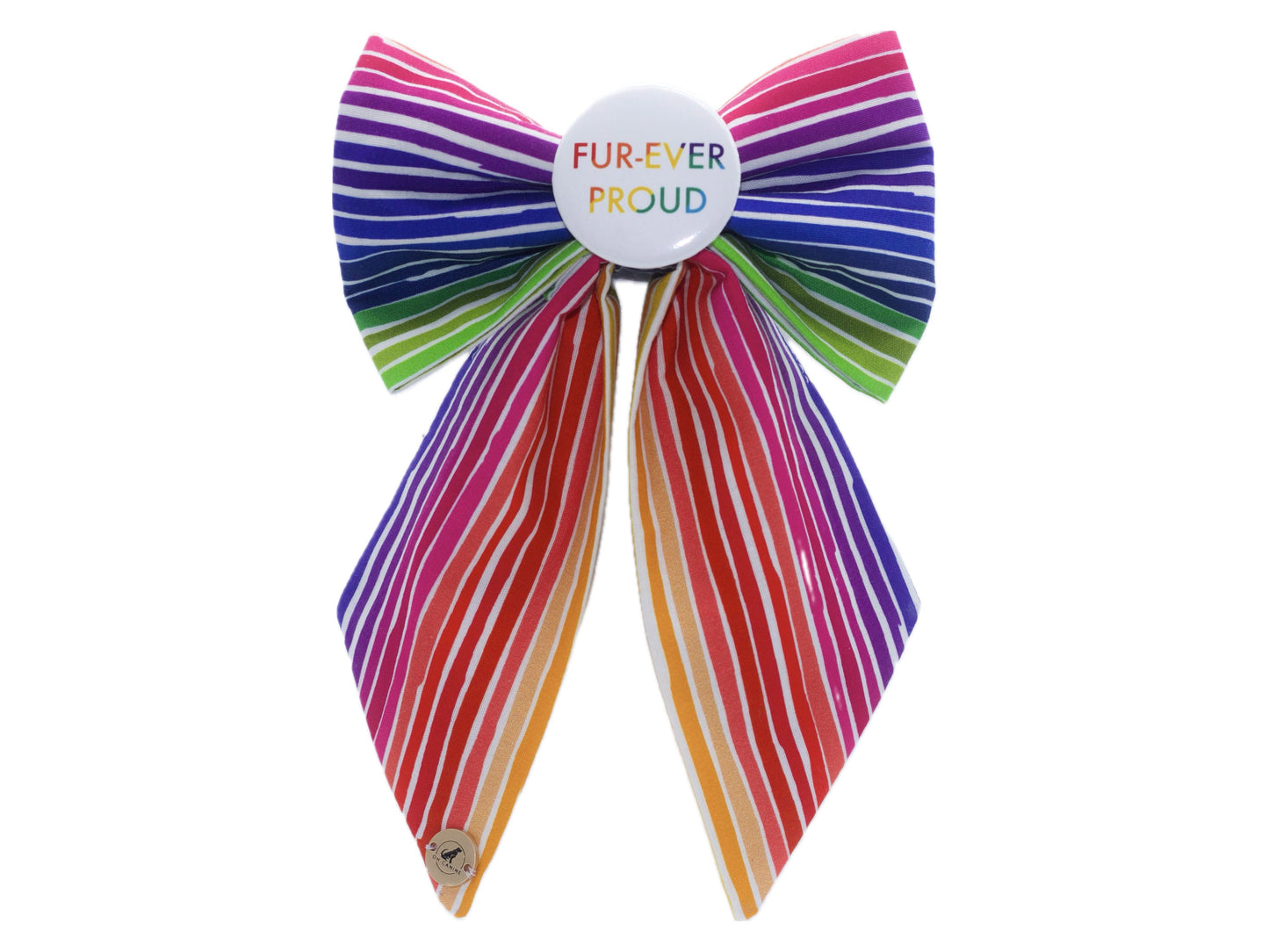 Rainbow Stripes Sailor Bow