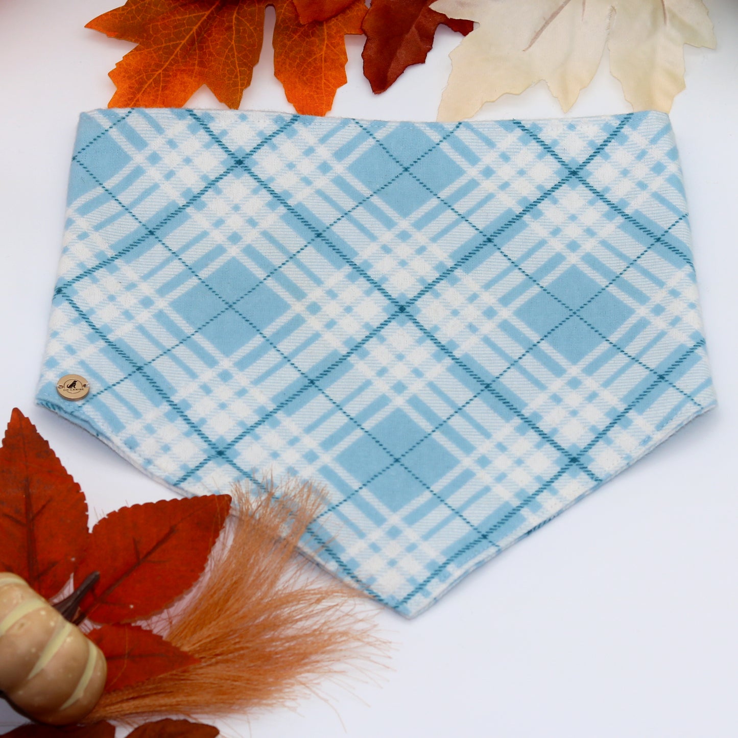 Blue Plaid Dog Bandanna