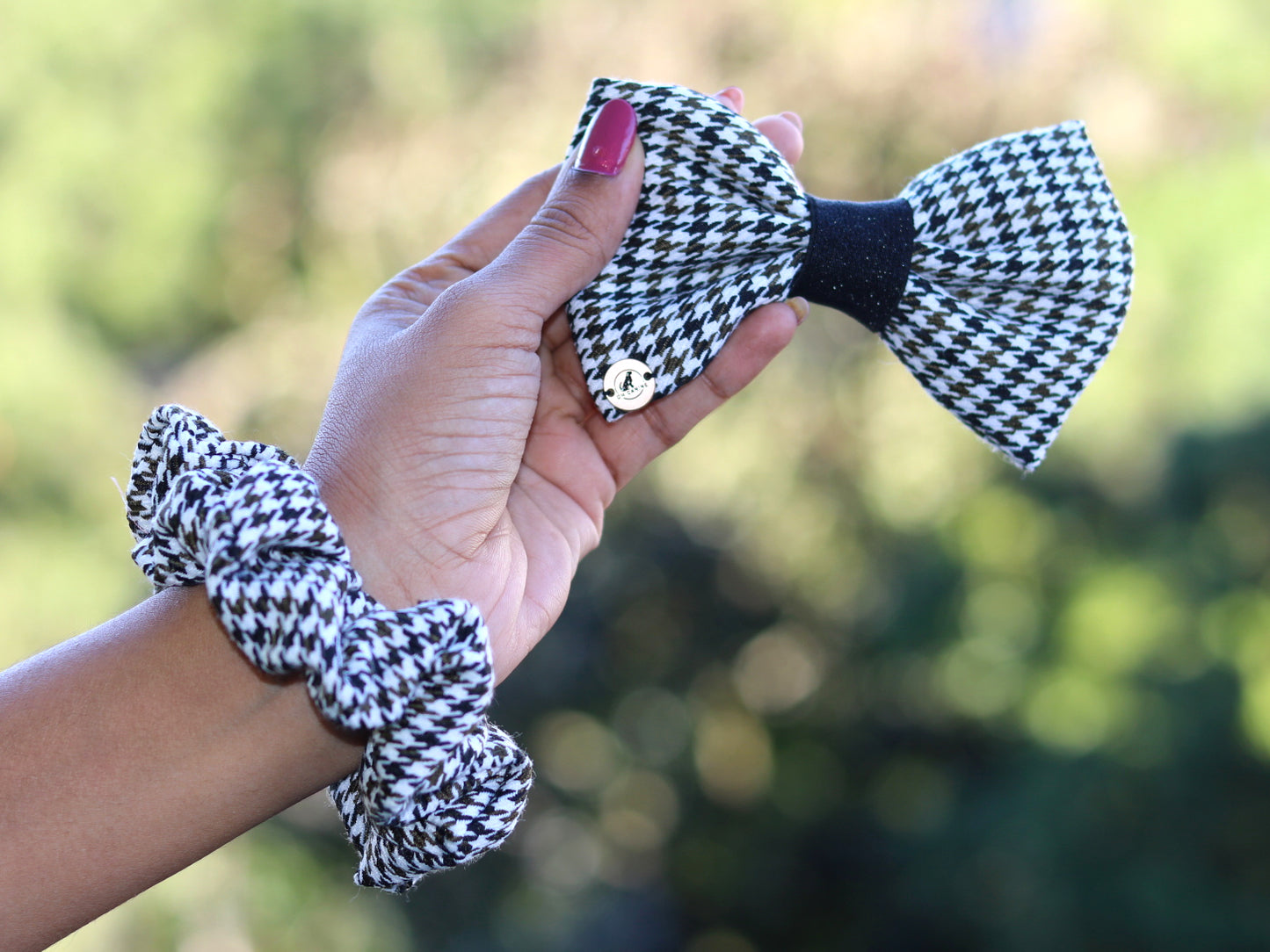 Hounds tooth Bow, Sailor bow and Scrunchies