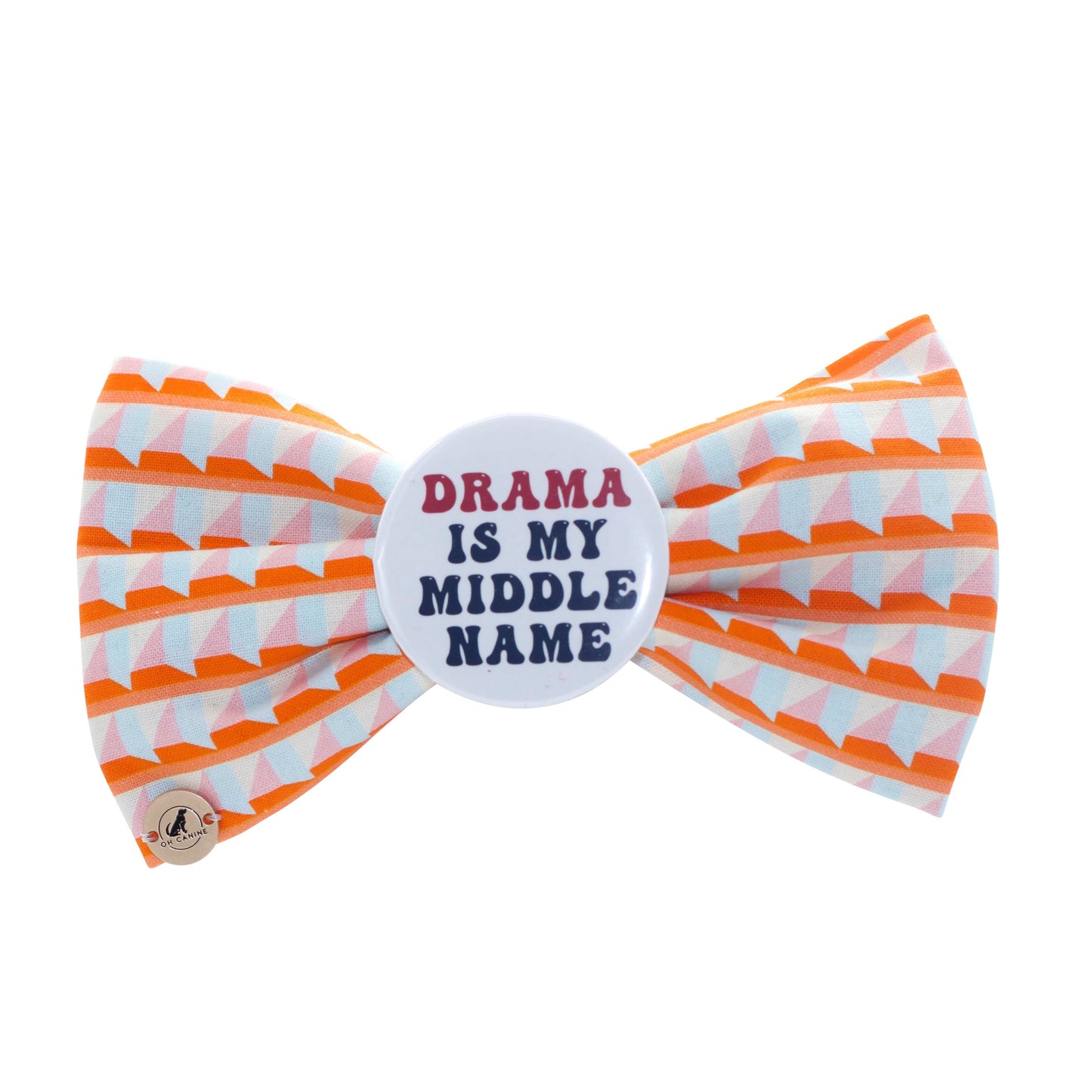 Personalized Orangina Handmade Dog Collar bow tie