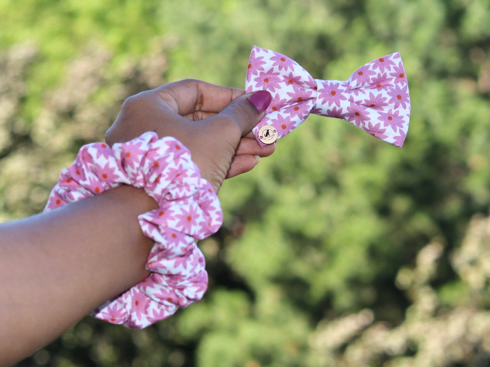 Pink Daisy Bow, Sailor bow and Scrunchies