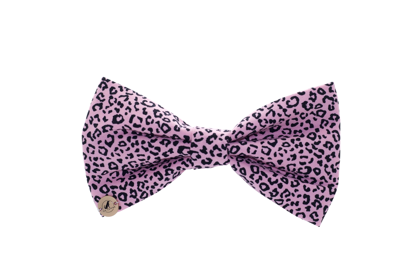 Personalized Pink Leopard Dog bowtie